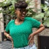 tee shirt allaitement vert pois Dot worry be happy atelier belette
