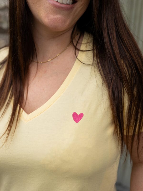 tee shirt allaitement jaune banana twist atelier belette