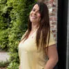 tee shirt allaitement jaune banana twist atelier belette