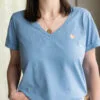 tee shirt allaitement bleu ciel beyond the sky atelier belette