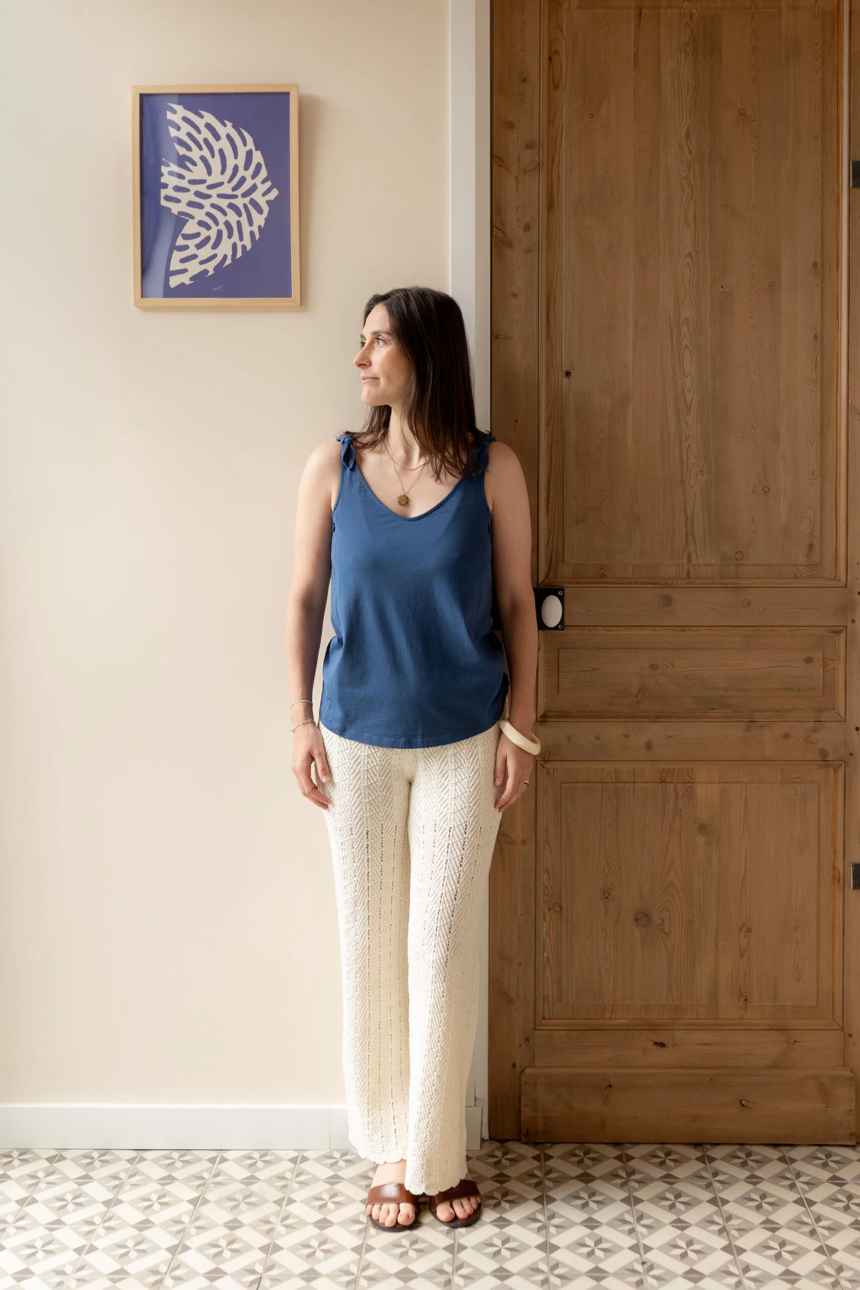 debardeur allaitement marine blue horizon atelier belette