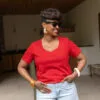tee shirt allaitement rouge atelier belette simply red