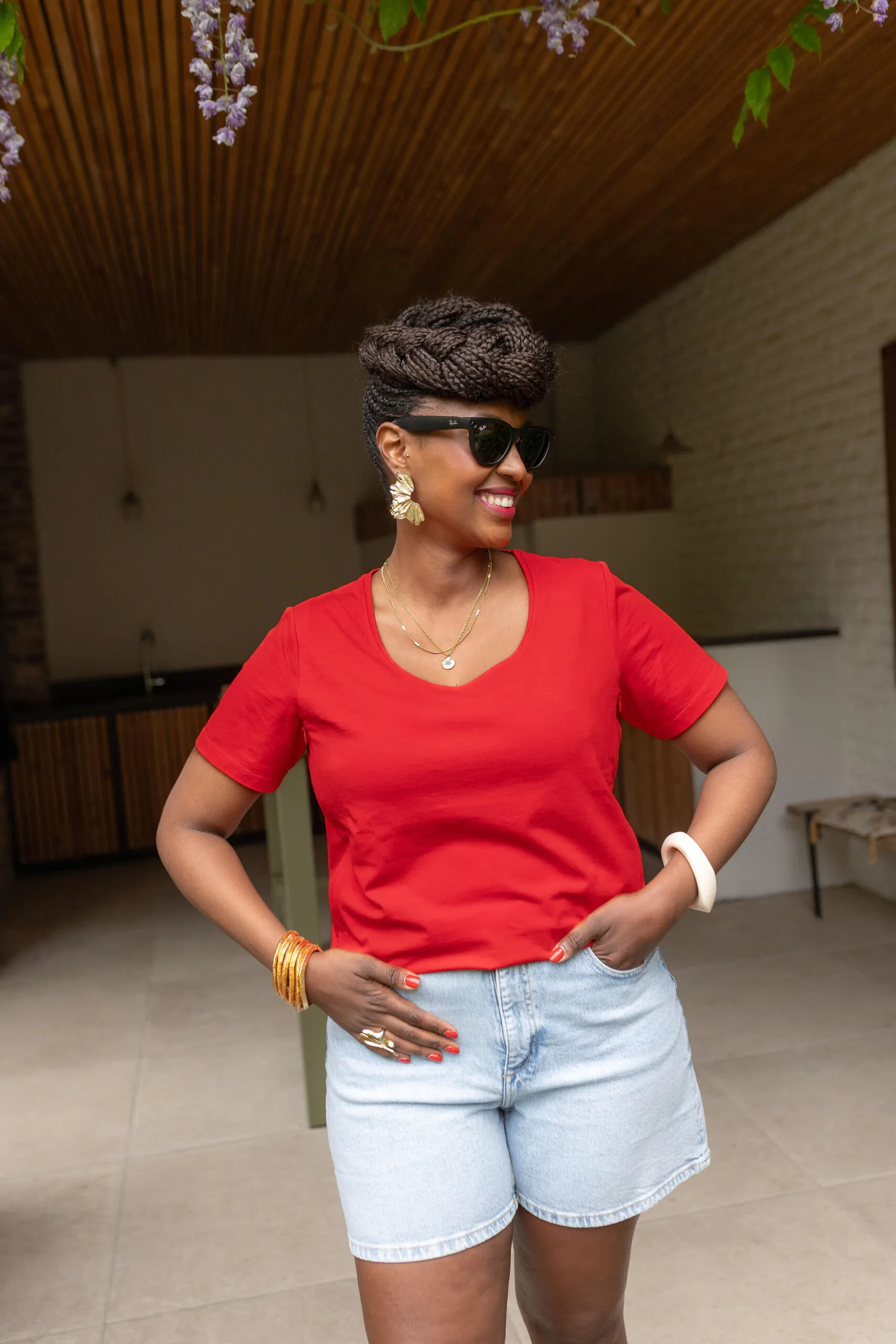 tee shirt allaitement rouge atelier belette simply red