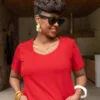 tee shirt allaitement rouge atelier belette simply red