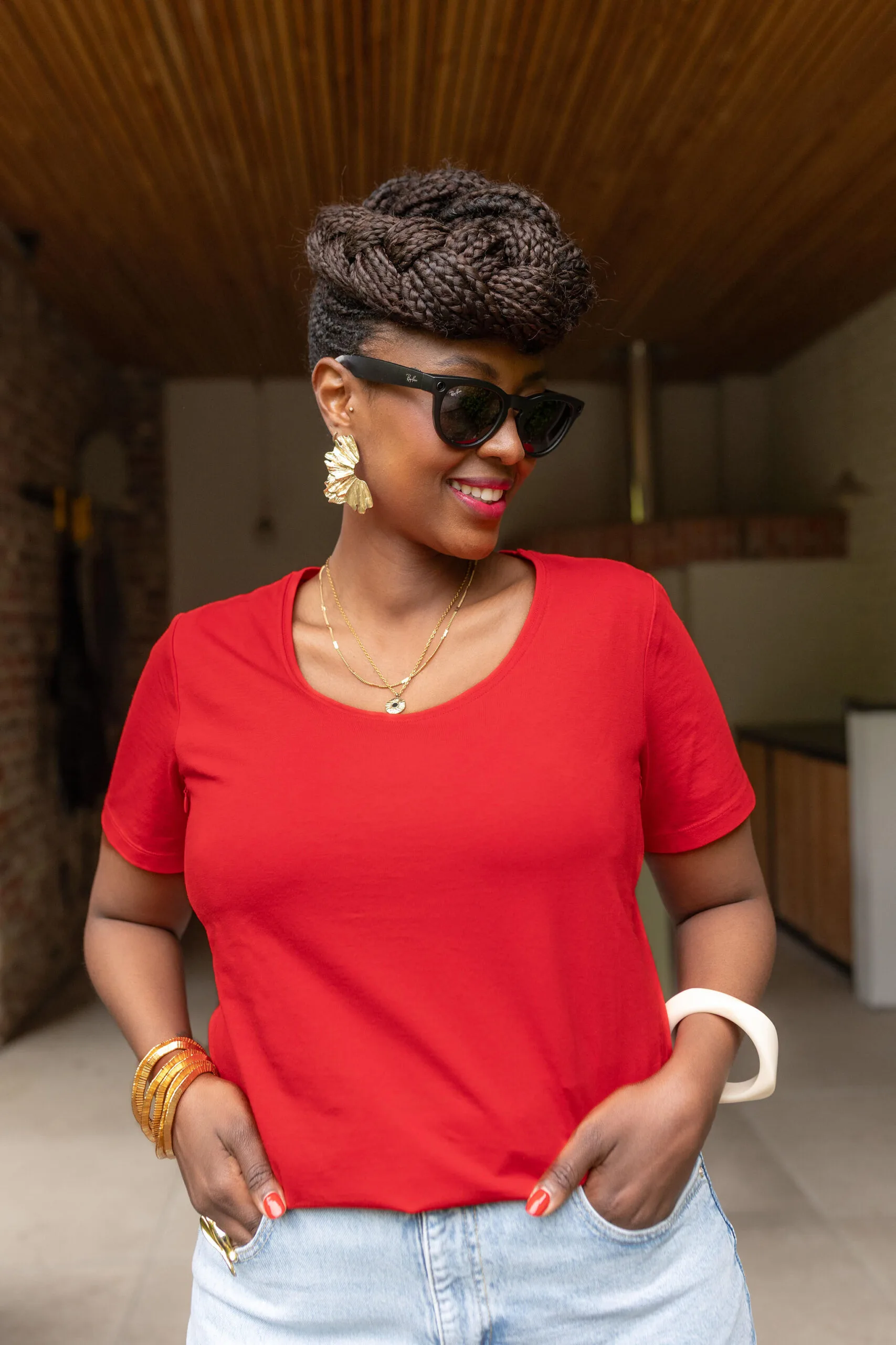 tee shirt allaitement rouge atelier belette simply red