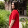 robe allaitement longue rouge uptown mom atelier belette