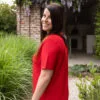 robe allaitement longue rouge uptown mom atelier belette