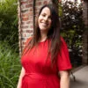robe allaitement longue rouge uptown mom atelier belette