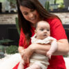 robe allaitement longue rouge uptown mom atelier belette