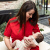 robe allaitement longue rouge uptown mom atelier belette