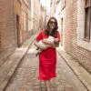 robe allaitement longue rouge uptown mom atelier belette