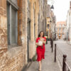 robe allaitement longue rouge uptown mom atelier belette