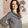 chemise allaitement col montant victorien vichy atelier belette veni vidi vichy