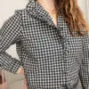 chemise allaitement col montant victorien vichy atelier belette veni vidi vichy